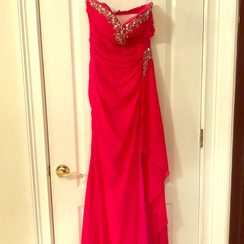 Hot pink dress